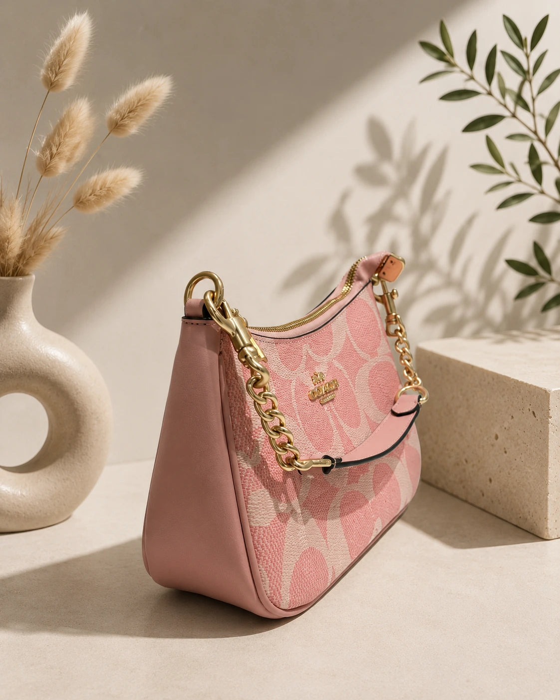 Coach Signature Monogram Canvas Swinger