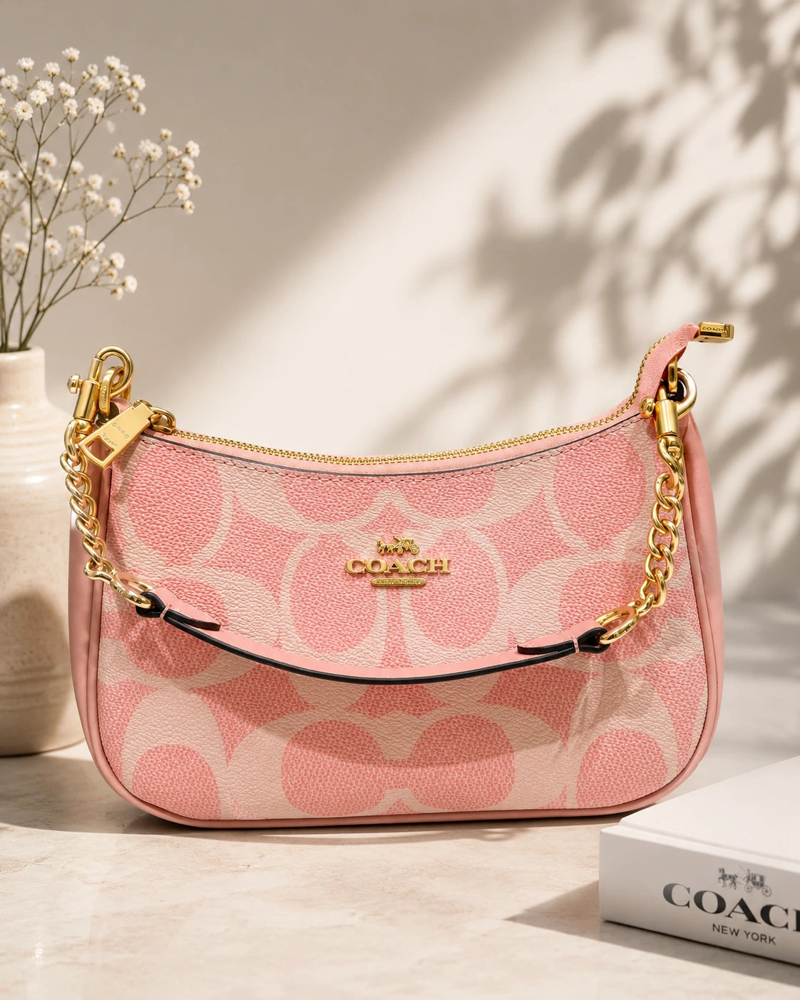 Coach Signature Monogram Canvas Swinger