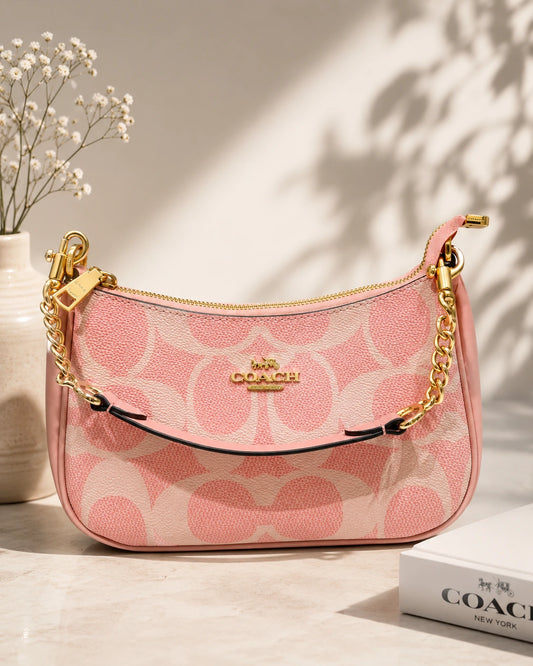 Coach Signature Monogram Canvas Swinger